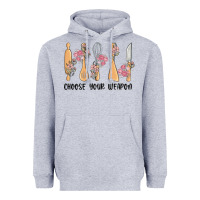 Heather Grey choose your weapon Heavyweight Hoodie - MaliasSmallBusiness
