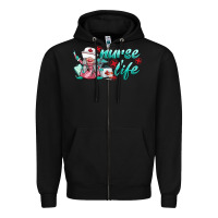 Black nurse life gnomies Zipper Hoodie - BarkalooDesign