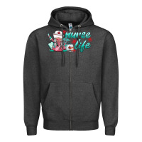 Charcoal Heather nurse life gnomies Zipper Hoodie - BarkalooDesign