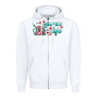 White nurse life gnomies Zipper Hoodie - BarkalooDesign