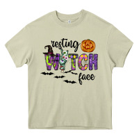 Mossy Resting Witch Face Heavy Core Tee - CowhideDigitalArt