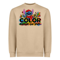 Mushroom color outside the lines autism stitch Heavyweight Sweatshirt - Zillion Design Studio