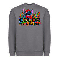 Storm color outside the lines autism stitch Heavyweight Sweatshirt - Zillion Design Studio