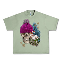 Oil Green winter skeleton skull Urban Heavy Tee - FaDigitalArtStudio
