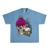 Pebble Blue winter skeleton skull Urban Heavy Tee - FaDigitalArtStudio
