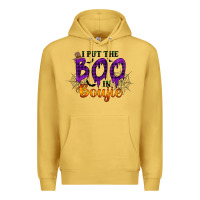 Antique Gold I put the Boo in Boujie Premium Hoodie - RacoonDesign