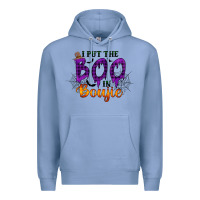 Colony Blue I put the Boo in Boujie Premium Hoodie - RacoonDesign