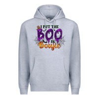 Heather Grey I put the Boo in Boujie Premium Hoodie - RacoonDesign