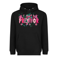 Black I am a previvor Heavyweight Hoodie - NancyCooperArtShop
