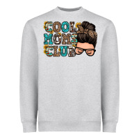 Heather Grey cool moms club messy bun Heavyweight Sweatshirt - Zillion Design Studio