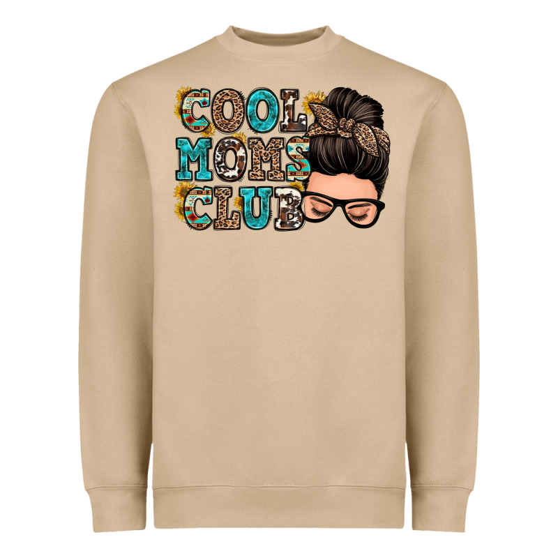 Cool Moms Club Messy Bun Heavyweight Sweatshirt by Zillion Design Studio | Teevron