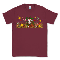 Burgundy Christmas feeling jolly cow Classic Tee - Artiststas