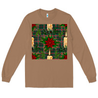 Toasted Coconut christmas candle and ornaments seamless pattern Long Sleeve Tee - BundleAndBundleShop
