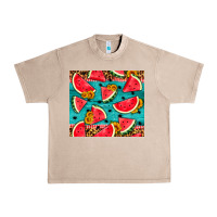 French Oak watermelon and sunflowers Urban Heavy Tee - HRA Design Shop