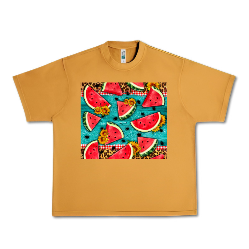 Watermelon And Sunflowers Urban Heavy Tee by HRA Design Shop | Teevron