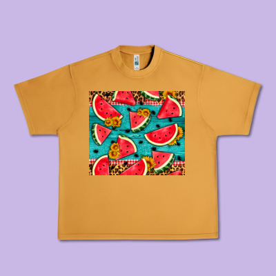 Watermelon And Sunflowers Urban Heavy Tee Designed By Hra Design Shop