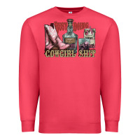 Cardinal busy doing cowgirl shit liquor boots cigarette Premium Sweatshirt - NancyCooperArtShop