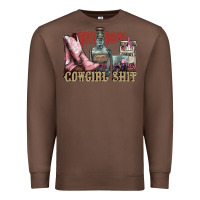 Chestnut busy doing cowgirl shit liquor boots cigarette Premium Sweatshirt - NancyCooperArtShop