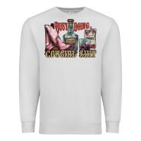 Dove Grey busy doing cowgirl shit liquor boots cigarette Premium Sweatshirt - NancyCooperArtShop