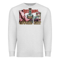 Oatmeal Heather busy doing cowgirl shit liquor boots cigarette Premium Sweatshirt - NancyCooperArtShop