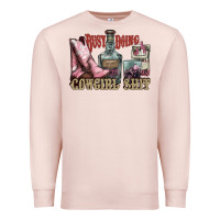 Pale Pink busy doing cowgirl shit liquor boots cigarette Premium Sweatshirt - NancyCooperArtShop