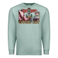 Seafoam busy doing cowgirl shit liquor boots cigarette Premium Sweatshirt - NancyCooperArtShop