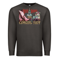 Smoke busy doing cowgirl shit liquor boots cigarette Premium Sweatshirt - NancyCooperArtShop