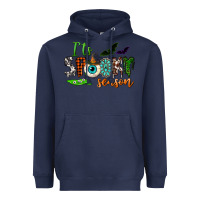 Navy it's spooky season Heavyweight Hoodie - NancyCooperArtShop
