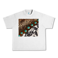 Lunar Rock leopard and cowhide gemstone leather Urban Heavy Tee - BarkalooDesign