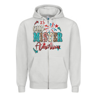Dove Grey little mister america Zipper Hoodie - NancyCooperArtShop