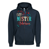 Navy little mister america Zipper Hoodie - NancyCooperArtShop