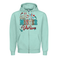 Seafoam little mister america Zipper Hoodie - NancyCooperArtShop