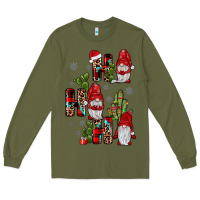 Army Green ho ho ho gnome Long Sleeve Tee - JahusDesignShop