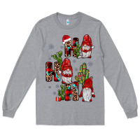 Heather Grey ho ho ho gnome Long Sleeve Tee - JahusDesignShop