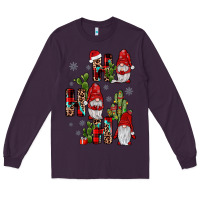 Plum ho ho ho gnome Long Sleeve Tee - JahusDesignShop
