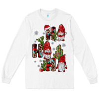 White ho ho ho gnome Long Sleeve Tee - JahusDesignShop