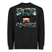 Black cowhide junkie messy bun Heavyweight Sweatshirt - Zillion Design Studio