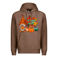 Chestnut it is fall yall gnome Premium Hoodie - RacoonDesign