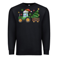 Black christmas tractor Premium Sweatshirt - MaliasSmallBusiness