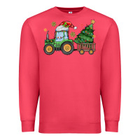 Cardinal christmas tractor Premium Sweatshirt - MaliasSmallBusiness