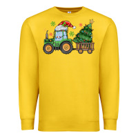 Lemon christmas tractor Premium Sweatshirt - MaliasSmallBusiness
