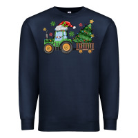 Navy christmas tractor Premium Sweatshirt - MaliasSmallBusiness
