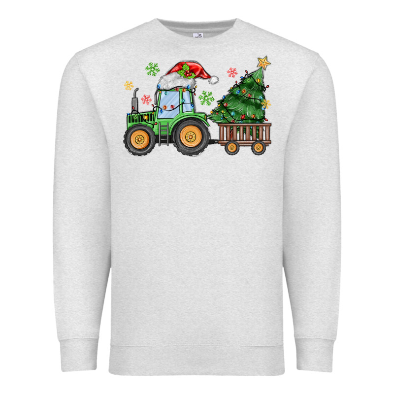 Christmas Tractor Premium Sweatshirt by MaliasSmallBusiness | Teevron
