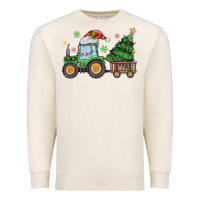 Sandshell christmas tractor Premium Sweatshirt - MaliasSmallBusiness