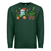 Sports Green christmas tractor Premium Sweatshirt - MaliasSmallBusiness