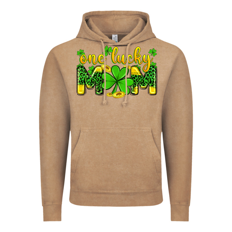 One Lucky Mom Vintage Hoodie by Zillion Design Studio | Teevron