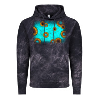 Cloud Black turquoise gemstone sunflower background Vintage Hoodie - JahusDesignShop