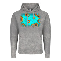 Cloud Rock turquoise gemstone sunflower background Vintage Hoodie - JahusDesignShop