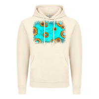 Vintage Artic turquoise gemstone sunflower background Vintage Hoodie - JahusDesignShop