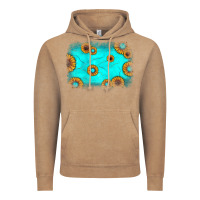 Vintage Coffee turquoise gemstone sunflower background Vintage Hoodie - JahusDesignShop